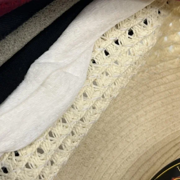 Scala Classico Hat Fedora Fitted Mens XLarge White Toyo Straw Summer Dressy - Picture 11 of 12